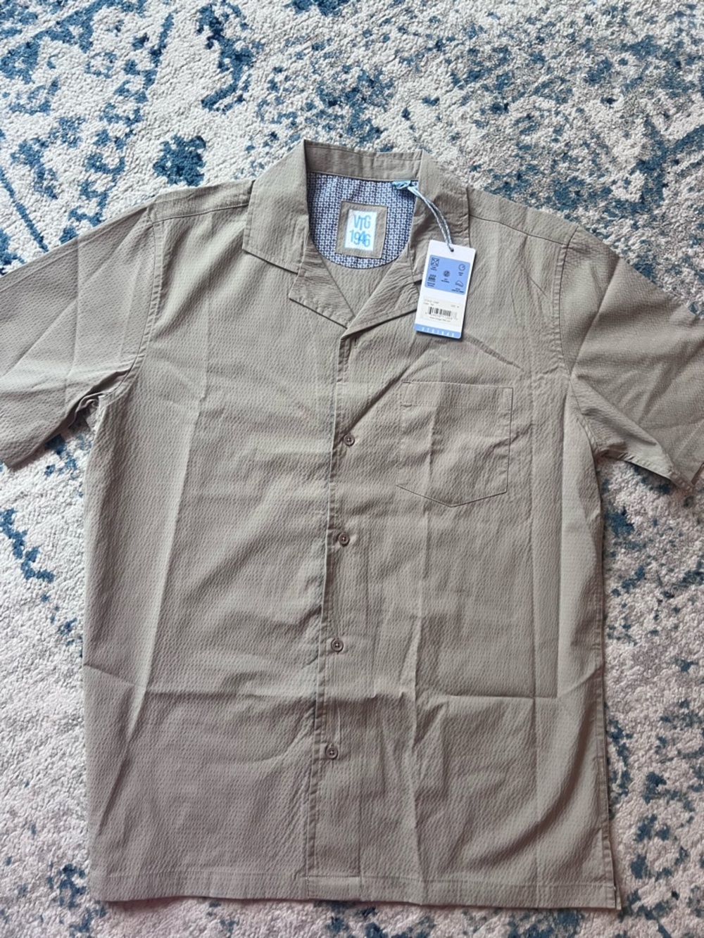 Vineyard Vines Olive Green Short-Sleeve Button-Down Shirt